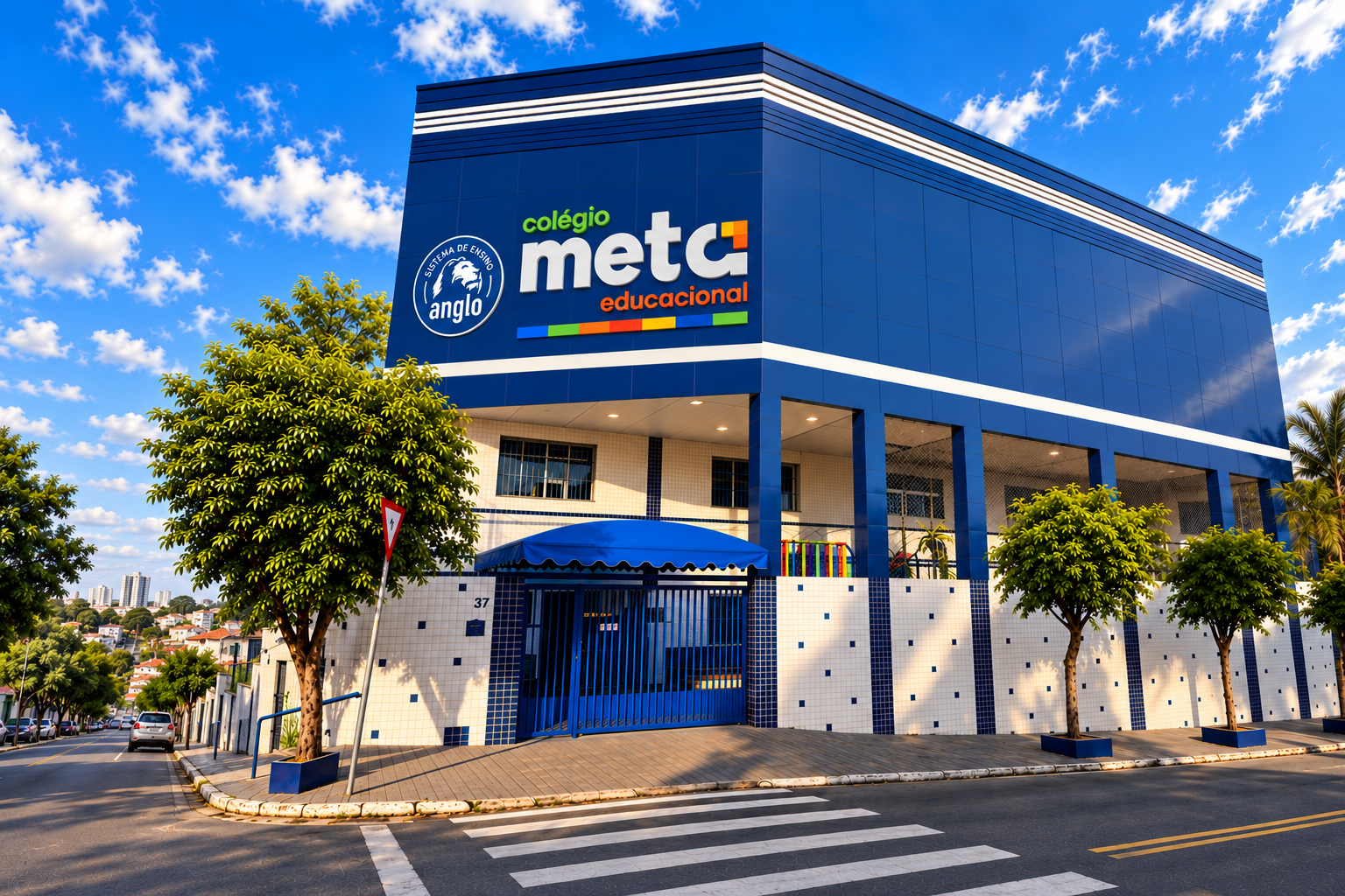 Fachada do Colégio Meta Educacional